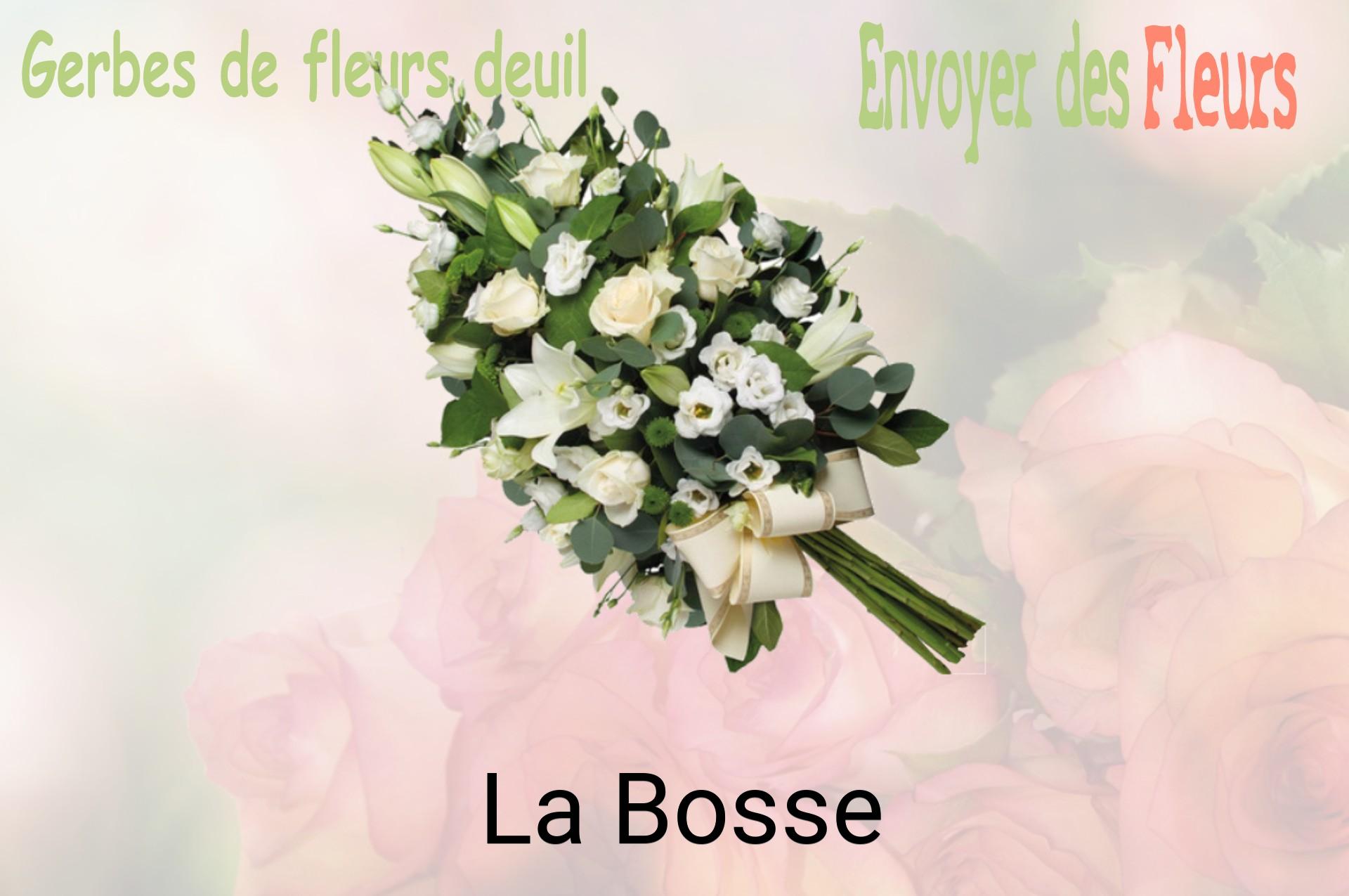 Gerbe de fleurs de deuil livrée à La Bosse
